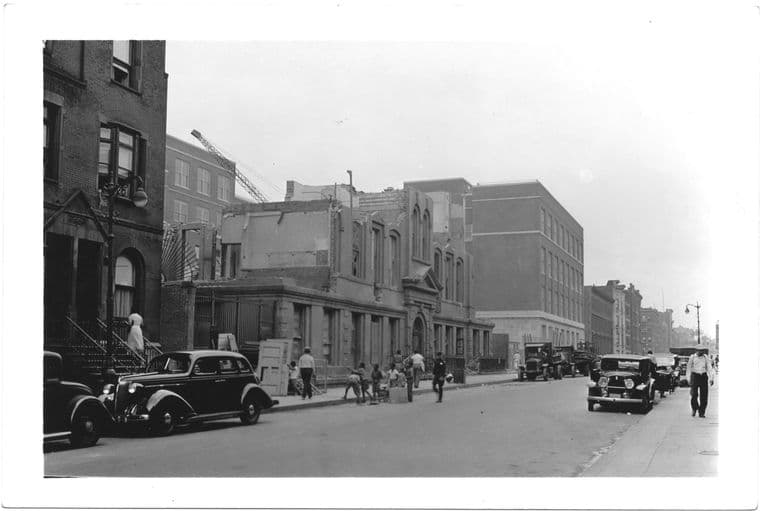 Lenox Avenue at 128th Street and , West side to West, Manhattan, 1938-08-17