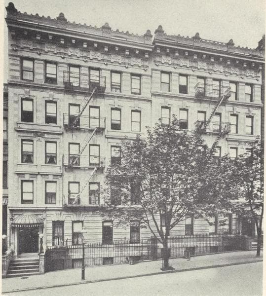 The Prescott and the Bancroft, 420 and 424 West 146th Street; Plan of first floor; Plan of upper floors., 1908