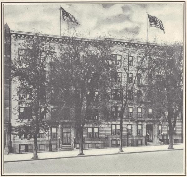 The Pioneer Apartments, 537-539 West 155th Street; Plan of first floor; Plan of upper floors., 1908