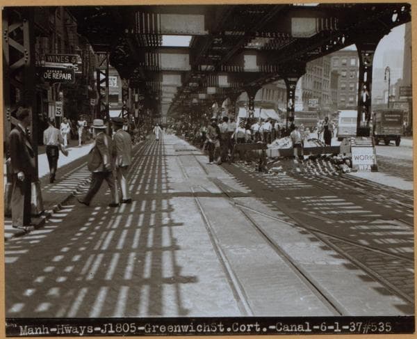 Manhattan: Greenwich Street - Fulton Street, 1930–1937