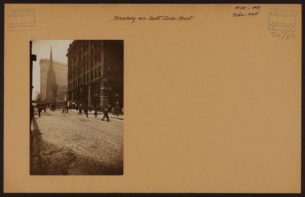 Manhattan: Broadway - Cedar Street, 1904