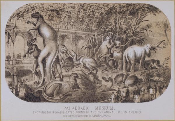Manhattan: Central Park - The Mall; Paleozoic Museum., 1869