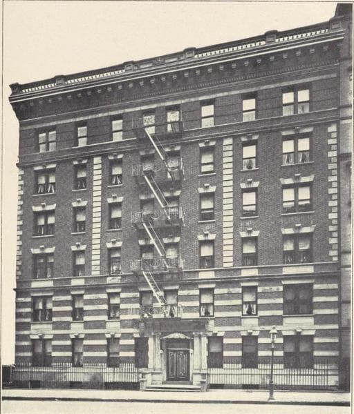 The Vancouver, 518-520 [318-320] West 94th Street; Plan of first floor; Plan of upper floors., 1908