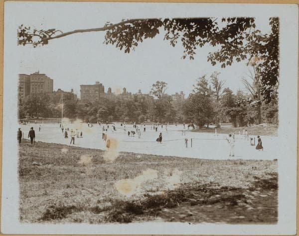 Manhattan: Central Park - North Meadow [tennis courts]., 1920