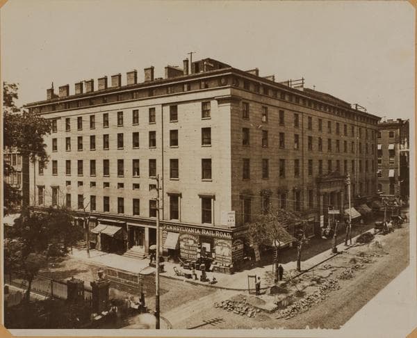 Manhattan: Broadway - Vesey Street, ca. 1874