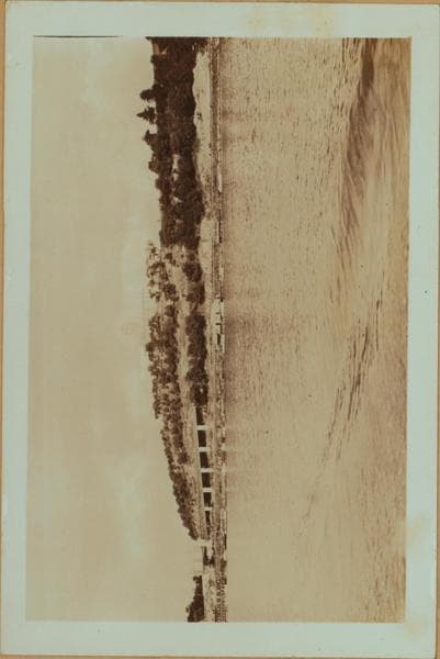 North (Hudson) River - Shore and skyline - Manhattan - George Washington Bridge., 1937