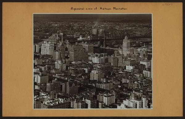 General view - Midtown Manhattan., 1938