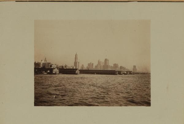 North (Hudson) River - Shore and Skyline - Manhattan - Battery - 14th Street - [New York Telephone Company ; Woolworth Building]., 1926