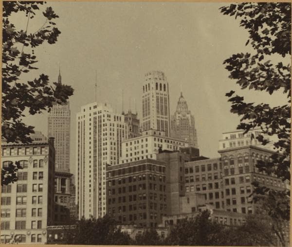 General view - Downtown Manhattan - [View of skyline.], 1935
