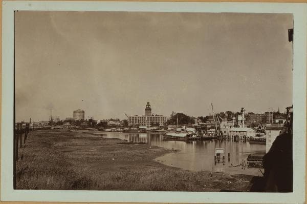 Flushing River - Queens - Roosevelt Avenue - [W. J. Sloan Furniture Company - Tisdale Lumber and Coal Company.], 1935