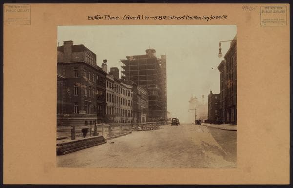 Manhattan: Sutton Place - 57th Street, 1925