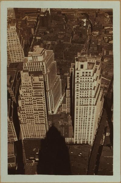 General view - [Manhattan - Between Pine and Cedar Streets - 60 Wall Street Tower (Northeast).], 1933–1934