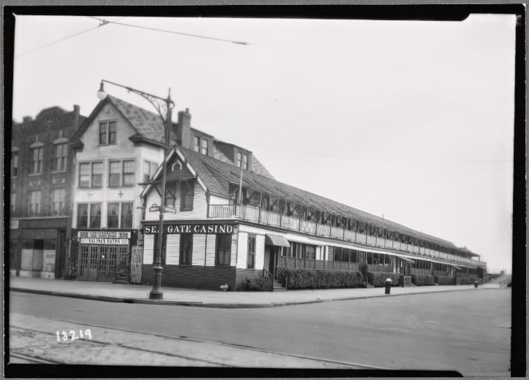 Sea Gate Casino & Kalina's Baths buildings: Surf Av - W. 33rd St., Brooklyn, 1934