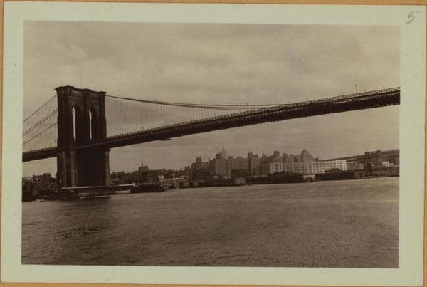 Bridges - Brooklyn Bridge - [Lower Manhattan skyline.], 1930–1935
