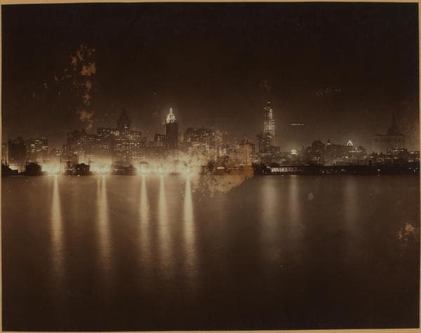 North (Hudson) River - Shore and Skyline - Manhattan - Battery - 14th Street., 1927