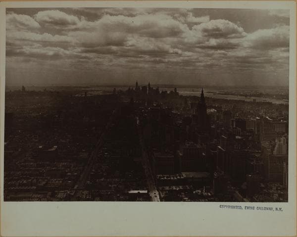 General view - Midtown and downtown Manhattan from Chrysler building., 1930