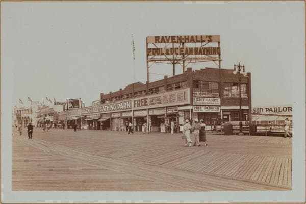 Islands - Coney Island - [Riegelmann boardwalk - Washington Baths.], 1932