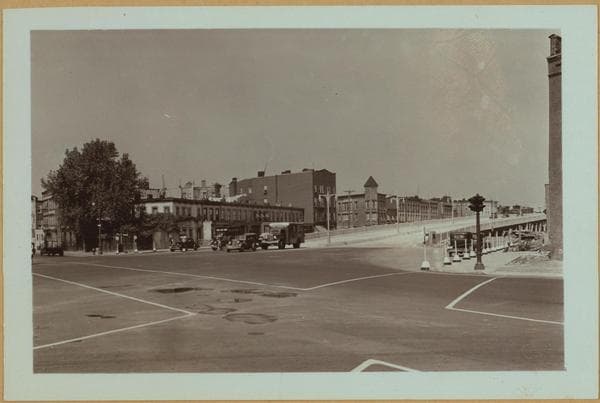 Bridges - Kosciusko Bridge over Newtown Creek, Brooklyn, New York - [Construction.], 1936–1939