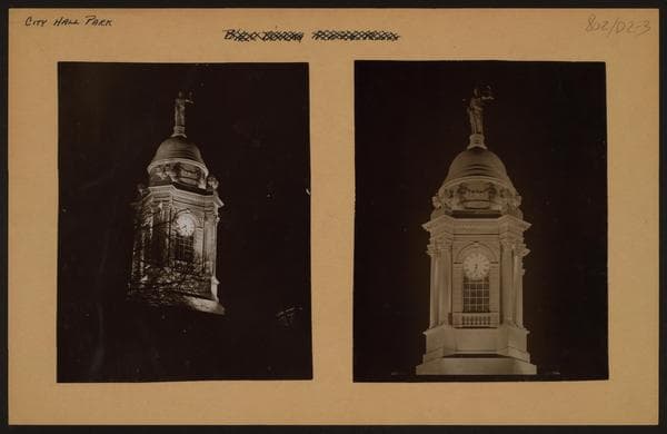 Manhattan: City Hall Park - City Hall cupola., 1918