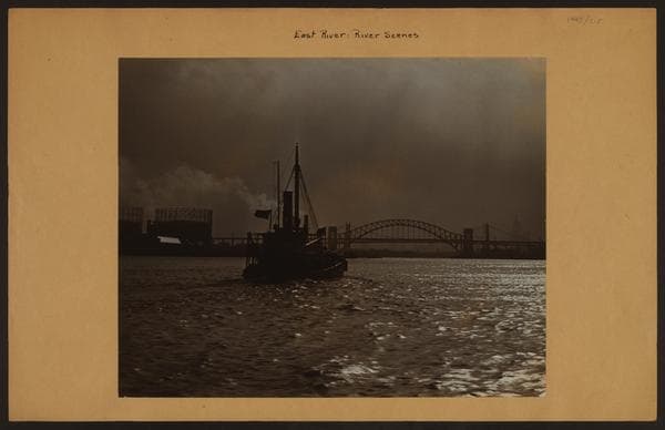 East River - River scenes - Manhattan - [Hell Gate and Triborough Bridges.], 1939
