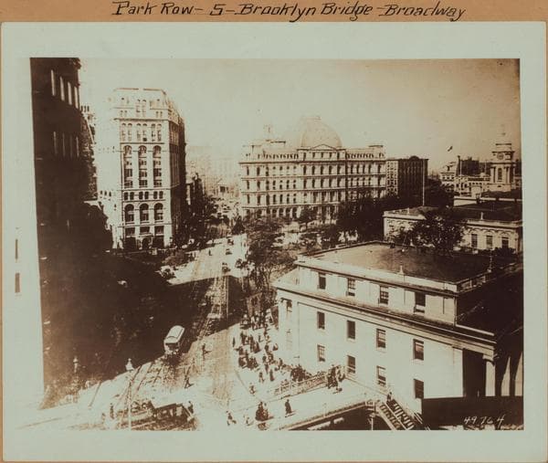 Manhattan: Park Row - Broadway, 1884