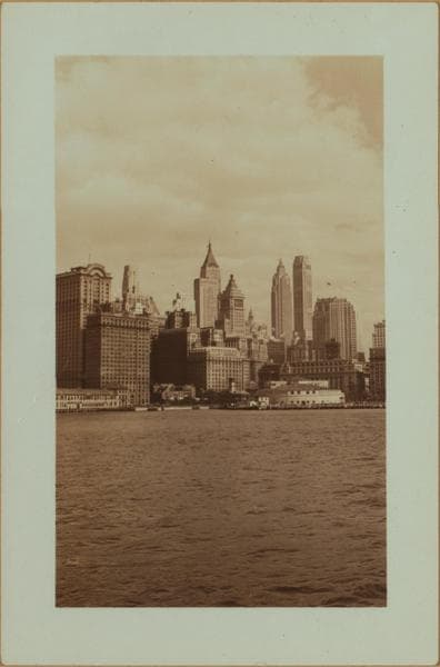 North (Hudson) River - Shore and skyline - Manhattan - Battery - 14th Street - [New York Aquarium.], 1935