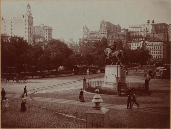 Manhattan: Union Square - [14th Street (East) - George Washington Statue.], 1898