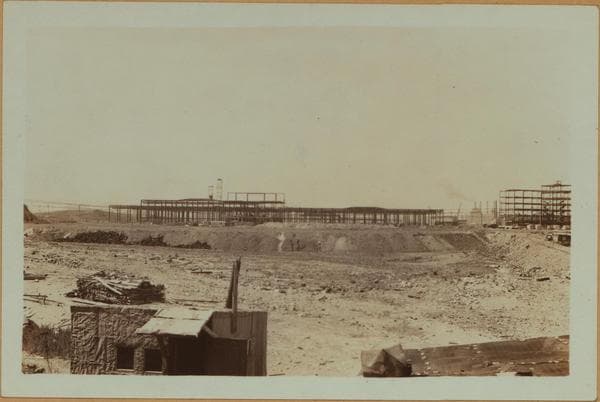 Islands - Rikers Island - Framework for new prison., 1931