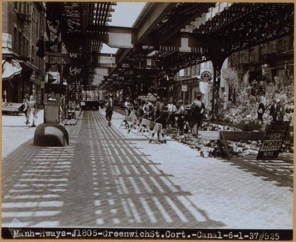 Manhattan: Greenwich Street - Vesey Street, 1937