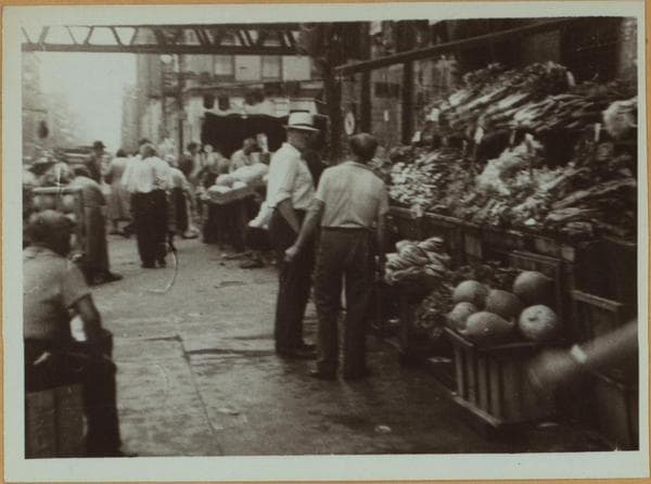Occupations - Peddlers - Foodstuffs - The pushcart market., 1938