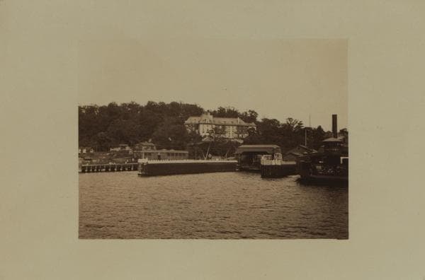 North (Hudson) River - shore and skyline - George Washington Bridge., 1926