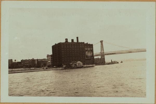 Bridges - Williamsburg Bridge - [Corlears Hook - Fireboat William L. Strong, Engine 66 - Grand Street.], 1929–1935