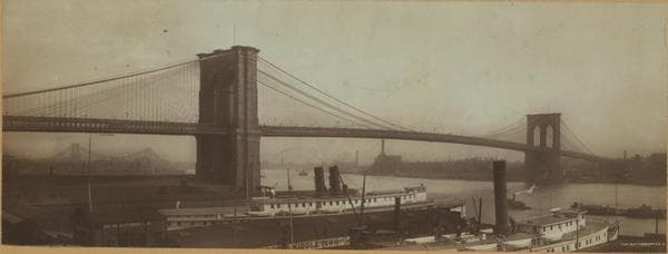 Bridges - Brooklyn Bridge - [View of the bridge over East River, connecting Manhattan to Brooklyn.], 1920