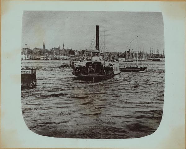 East River - River scenes - Fulton Street ferry., 1890