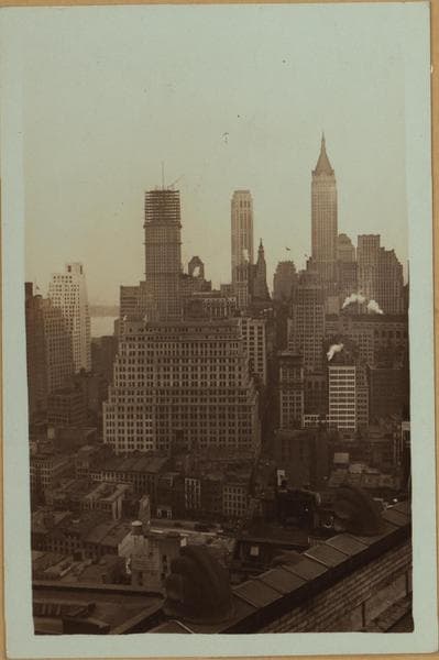 General view - Centre Street - South. [Manhattan: Park Row - Centre Street ; Municipal Building ; Bank of Manhattan ; City Bank-Farmers Trust Company ; 60 Wall Street Tower ; New York Telephone Company.], 1931–1933