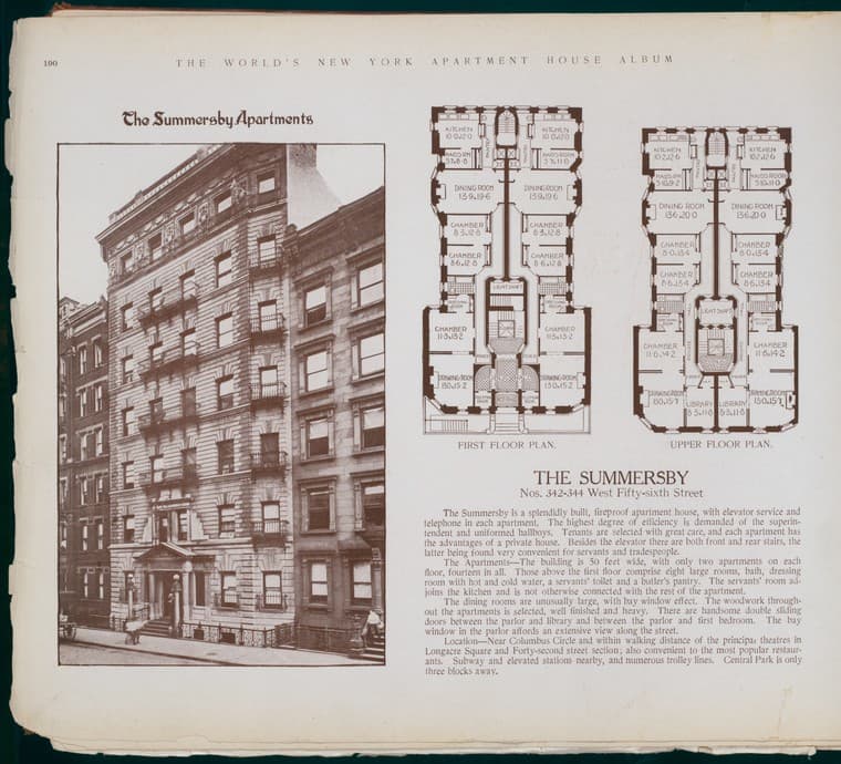 The Summersby Apartments. Nos. 342-344 West Fifty-sixth Street., 1910-03