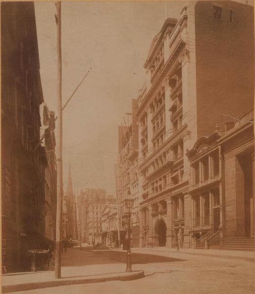 Manhattan: Wall Street - William Street, 1887