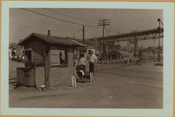 Bridges - Kosciusko Bridge - Newtown Creek in Brooklyn - Queens end., 1939
