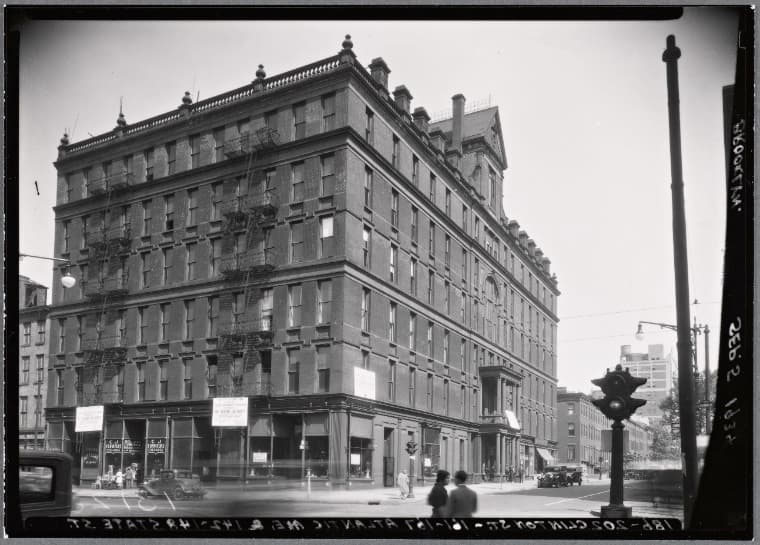 United States Apartments, built 1882: Clinton St.- Atlantic Av-State St, Brooklyn, 1934