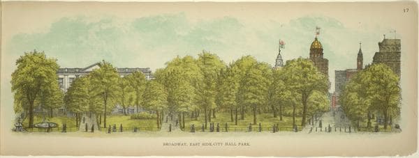 Broadway, East Side. City Hall Park., 1899
