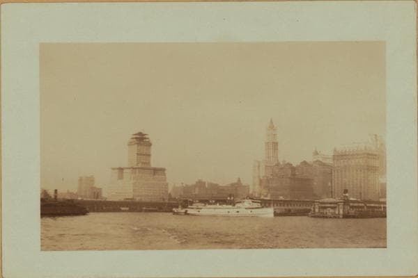 North (Hudson) River - Shore and skyline - Manhattan - Battery - 14th Street., 1925