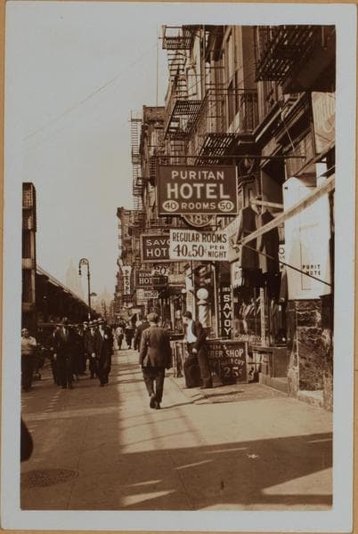Manhattan: Bowery - Delancey Street, 1934