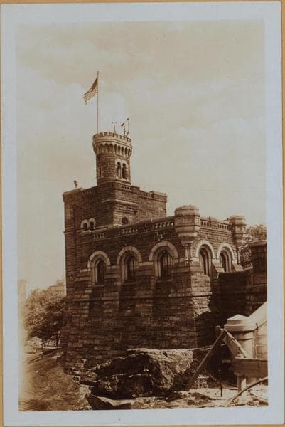 Manhattan: Central Park - Reservoirs - Lower reservoir [pump house]., 1935