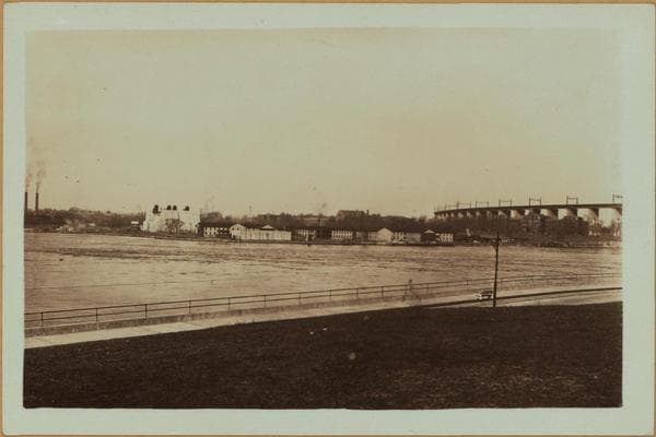Bridges - Triborough Bridge - [Construction - View of the bridge from the Ward's Island in Queens.], 1932