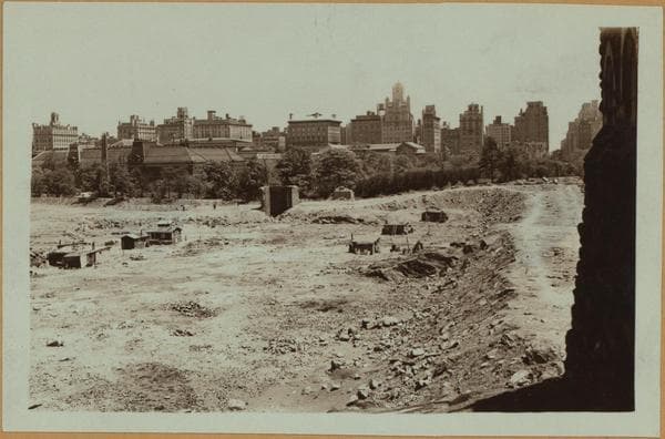 Squatters Colony - Central Park, Manhattan - [Shanty town on the old reservoir site.], 1932–1933