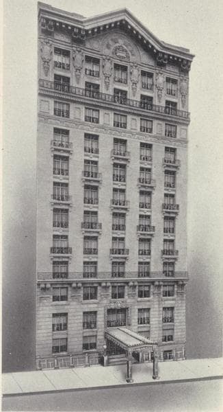 The Broadview, 606 West 116th Street ; Plan of first floor ; Plan of 2nd-4th floors ; Plan of 5th-12th floors., 1908