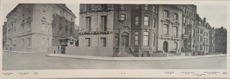 East 66th St. - Mrs. H.O. Havemeyer - Mrs.B. Thaw - Geo. J. Gould - No. 858 Thos F. Ryan], 1911