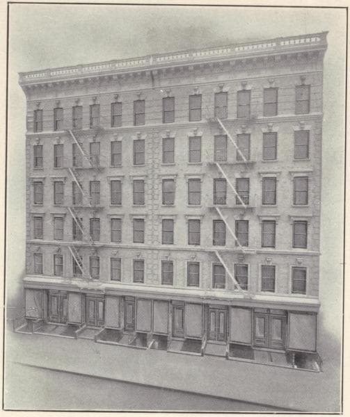 Two model tenement houses. 504-508 East 12th Street; Plan of first floor; Plan of upper floors., 1908