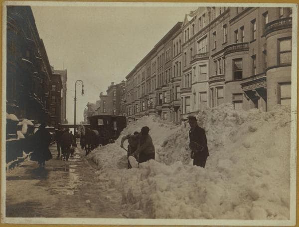 Snowstorms - Near Central Park., 1909