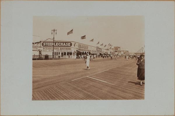Islands - Coney Island - [Riegelmann boardwalk - George Tilyou's Steeplechase Park - West 19th Street in Brooklyn.], 1932–1933